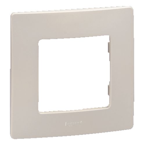 Legrand enkelvoudige afdekplaat Niloé horizontaal/verticaal roomwit