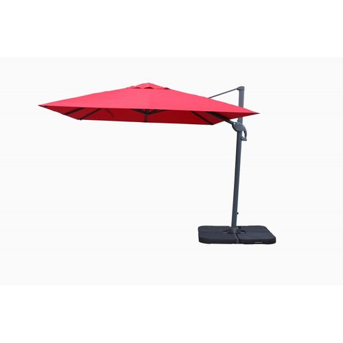 Easywind zweefparasol windbestendig 3x3m Belveo Foehn rood
