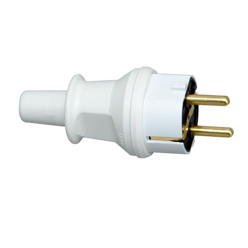 Kopp Stekker Geaard Pvc Ip44 Wit