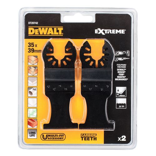 Dewalt Extreme Invalzaagblad Dt20742-qz Voor Multitools 35mm (1-3/8:) 2 Stuks