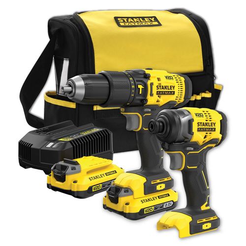 Stanley Fatmax Combiset Accuboormachine Met Klopfunctie En Slagschroevendraaier 18v (2 Accu’s)