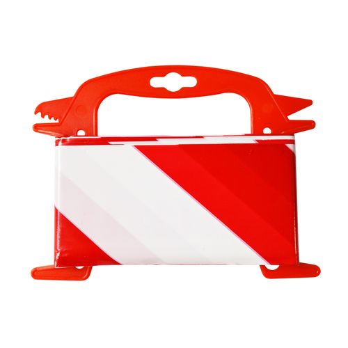 Sencys afzetlint rood wit 8cm 50m