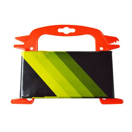 Sencys afzetlint zwart geel 8cm 50m