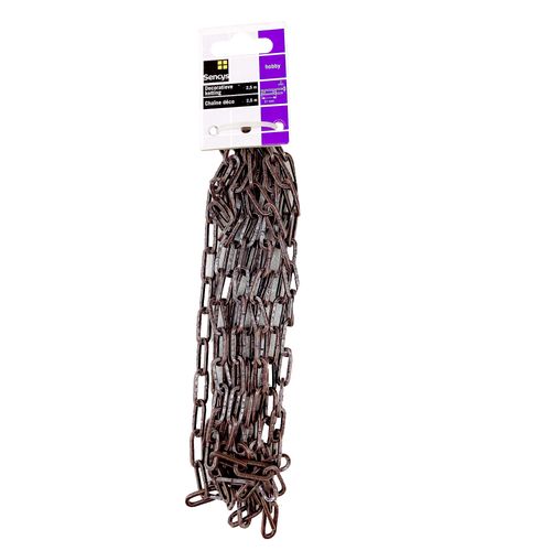 Sencys decoratieve ketting hamer bruin 2mm 2,5m