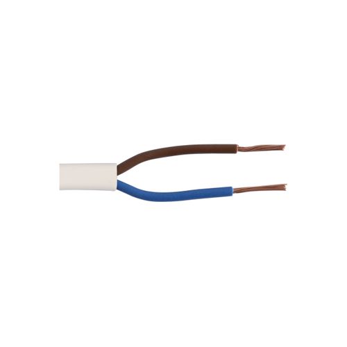 Sencys Elektrische Kabel Vtlbp 2x0,75mm&sup2; Wit 20m