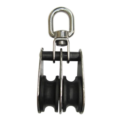 Sencys katrol dubbele as RVS 10mm