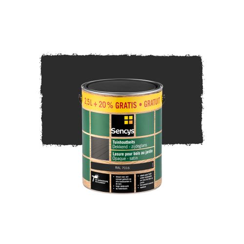 Sencys Tuinhoutbeits Dekkend Zijdeglans Ral7016 3l