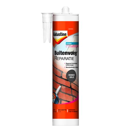 Alabastine buitenvoegreparatie donkergrijs 2Pl 310 ml