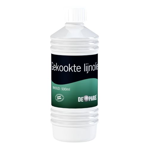 De Parel gekookte lijnolie 500ml