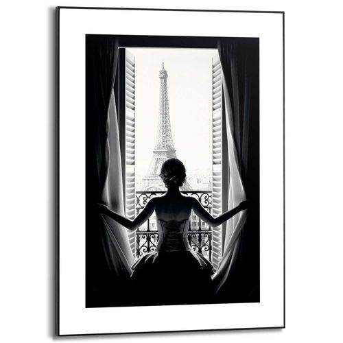 Decoratief Paneel Eiffeltoren Vanuit Een Appartement 50x70cm Mdf