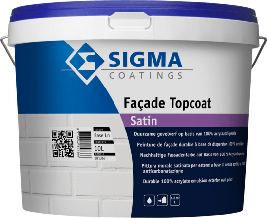 sigma facade topcoat satin donkere kleur 10 ltr